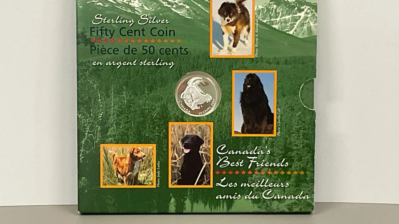 1997 Sterling Canadian 50-cent Coin