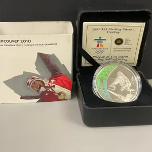 2007 Sterling Silver $25 “Curling” Coin