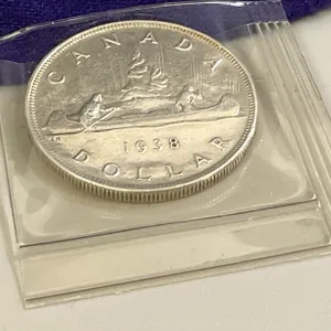 1938 Silver Canadian Dollar