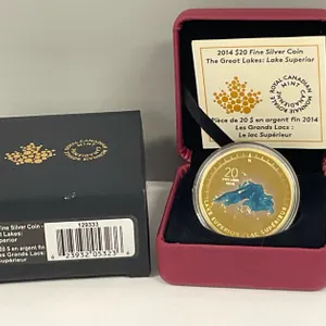 Fine Silver/GP $20 “Great Lakes: Lake Superior”