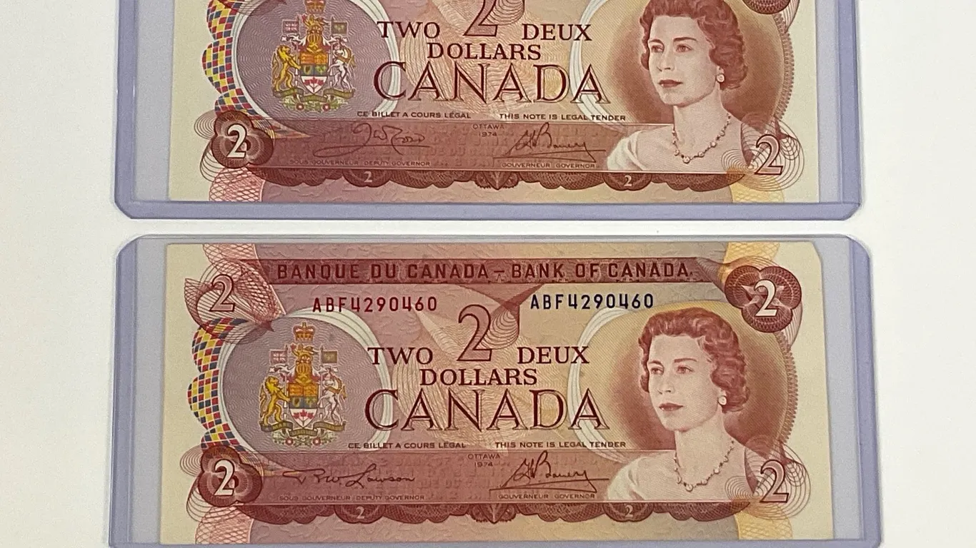Pair of 1974 $2 Canadian Notes