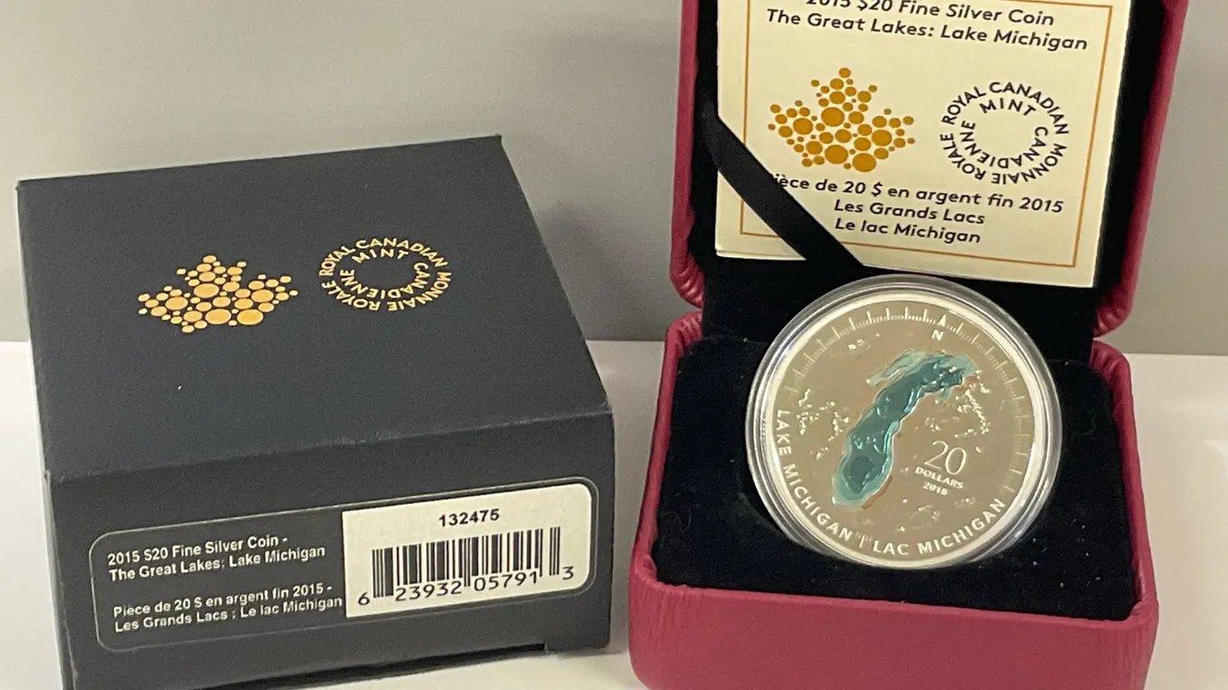 Fine Silver $20 “Great Lakes: Lake Michigan”