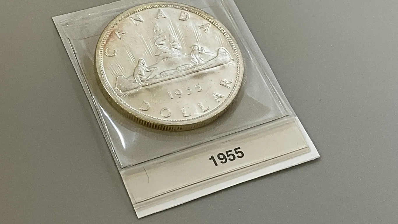 1955 Silver Canadian Dollar