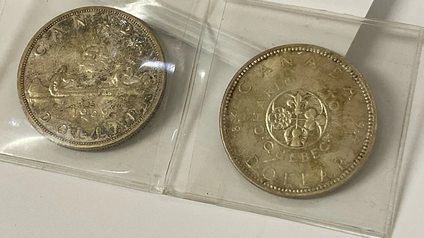 Two Silver Canadian Dollars