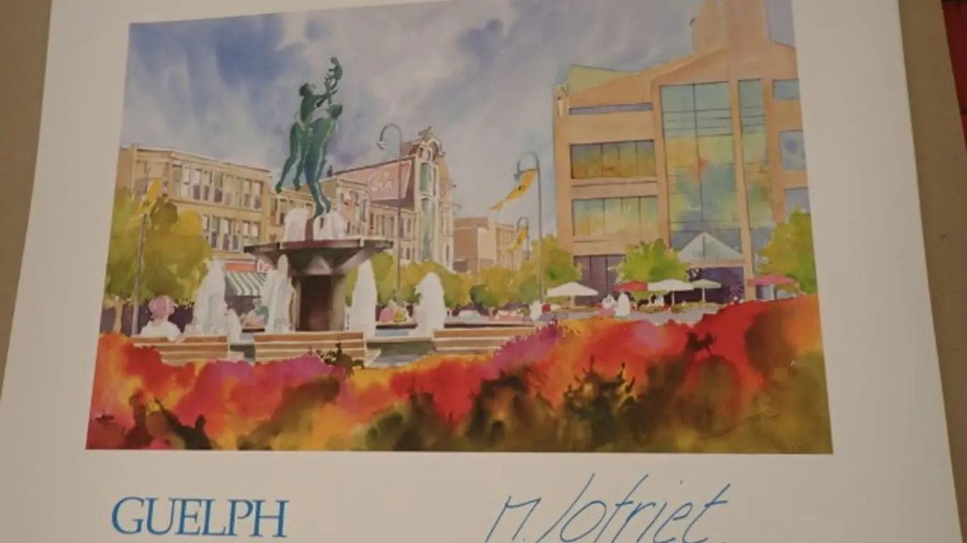 Prints of St. Georges Square & Fountain In Guelph