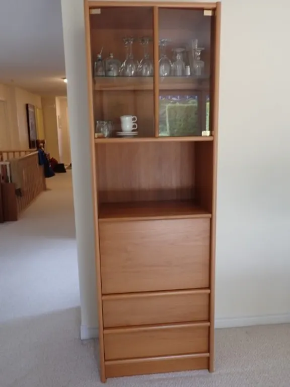 MCM Teak Display & Bar Cabinet