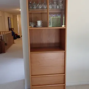 MCM Teak Display & Bar Cabinet