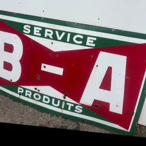 BA Bow Tie Porcelain Advertising Sign