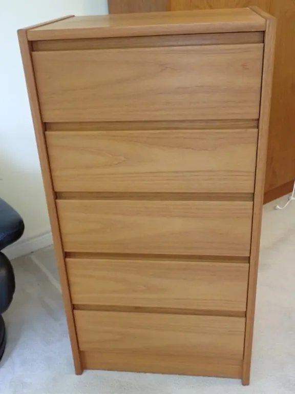 MCM Teak Tallboy Dresser