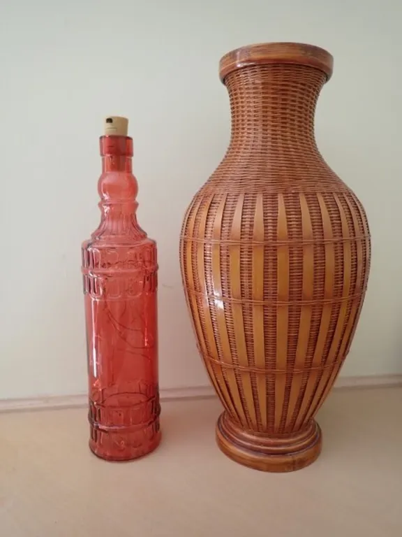 Hand-Woven Wicker Vase+