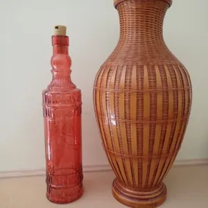 Hand-Woven Wicker  Vase+