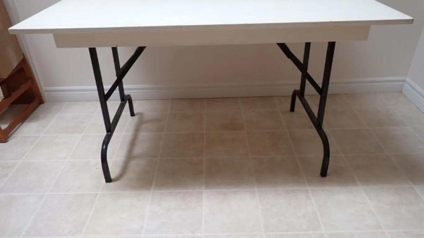 Durable Utility Tables With Folding Legs