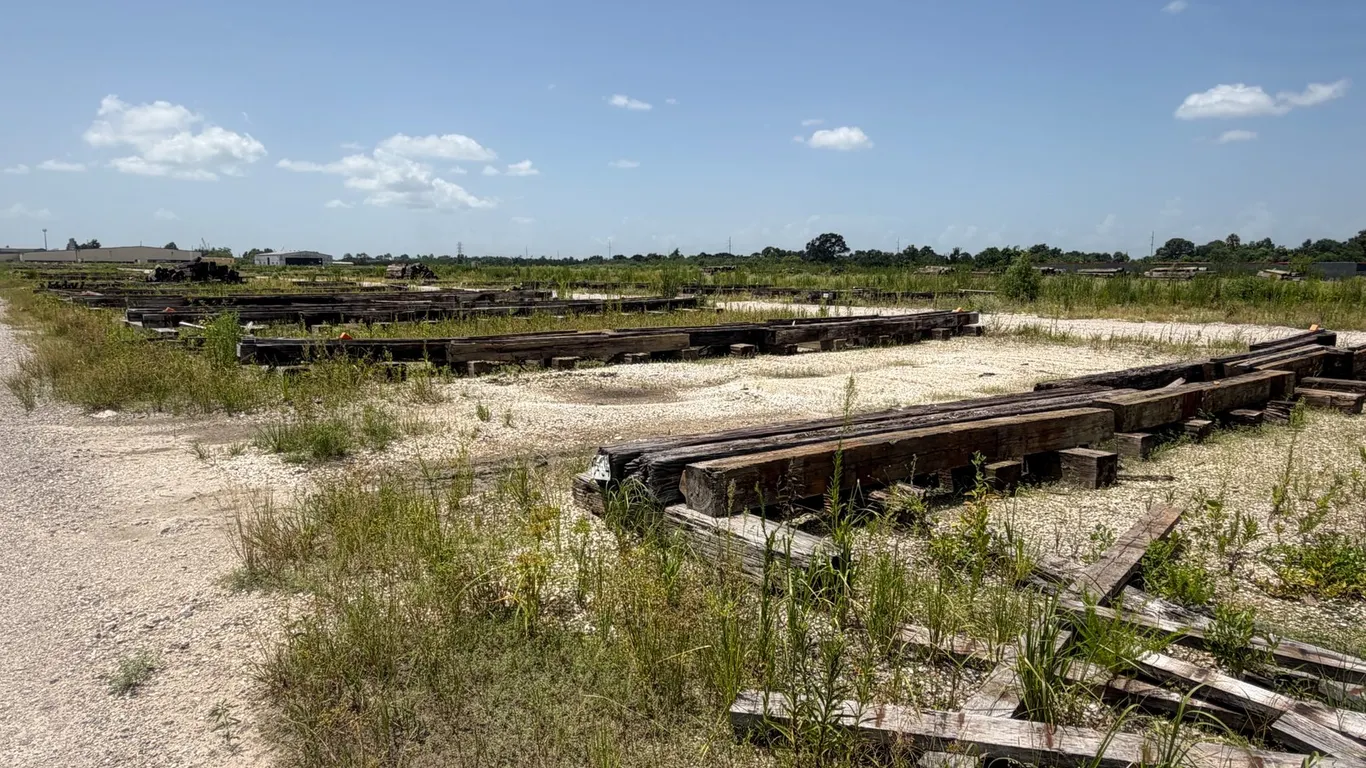 PILE OF RAILROAD TIES