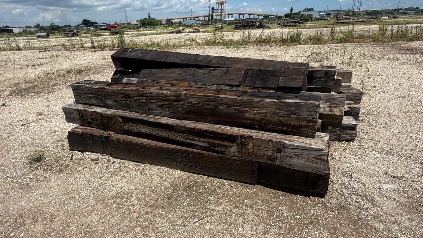 PILE OF RAILROAD TIES