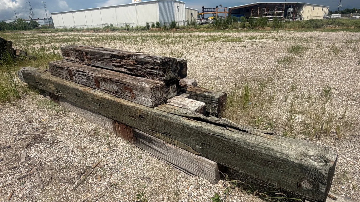 PILE OF RAILROAD TIES