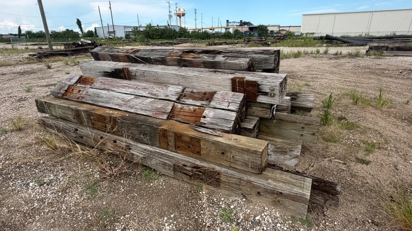 PILE OF RAILROAD TIES
