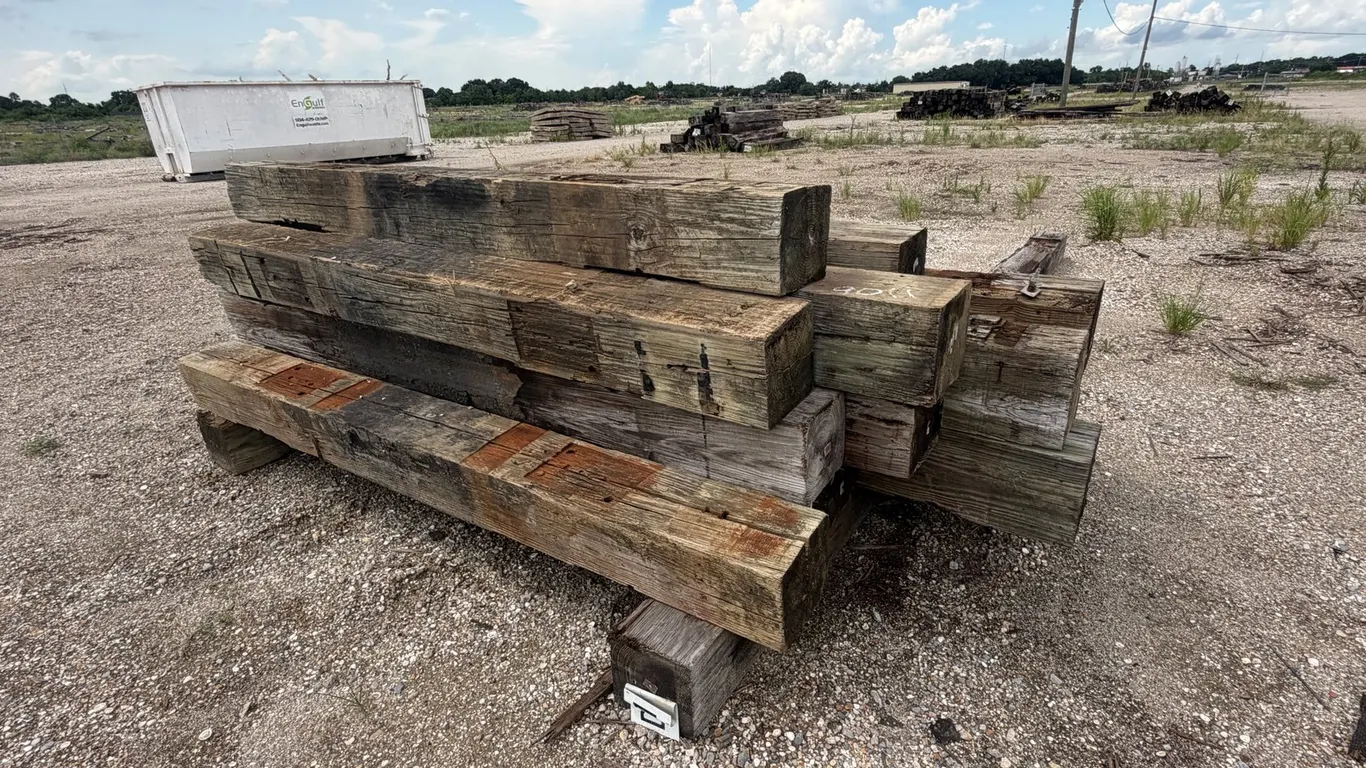 PILE OF RAILROAD TIES