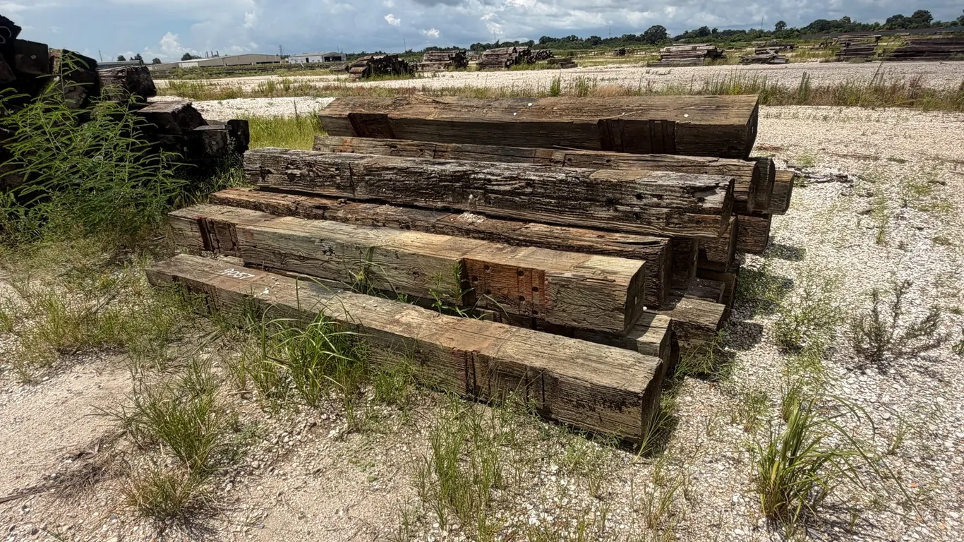 PILE OF RAILROAD TIES