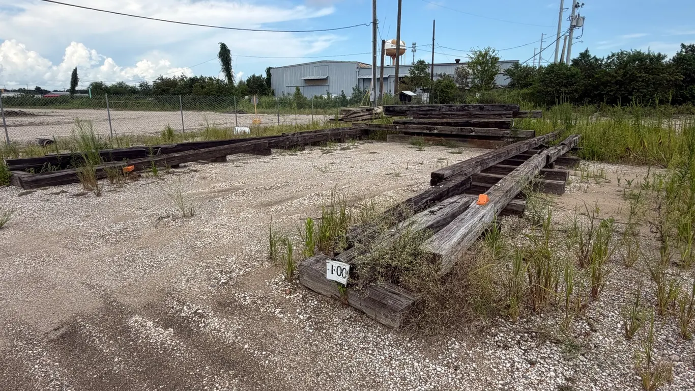PILE OF RAILROAD TIES