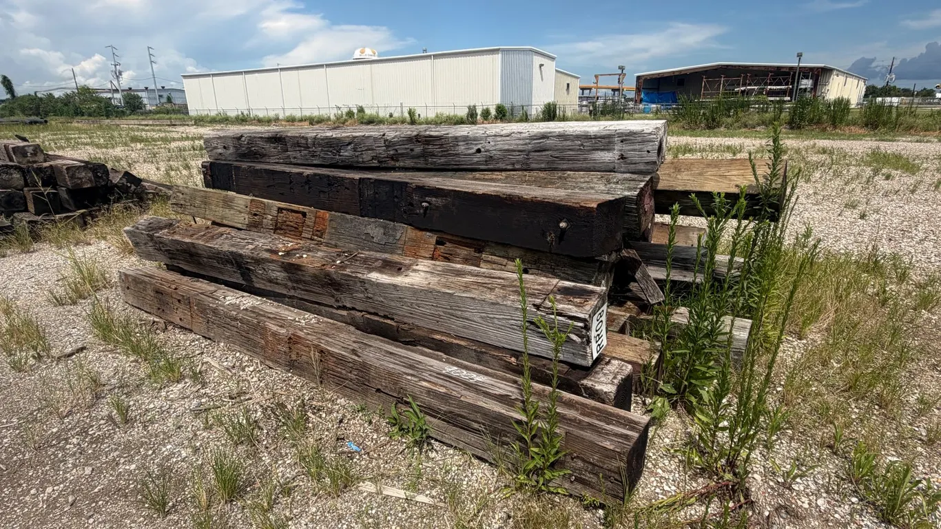 PILE OF RAILROAD TIES