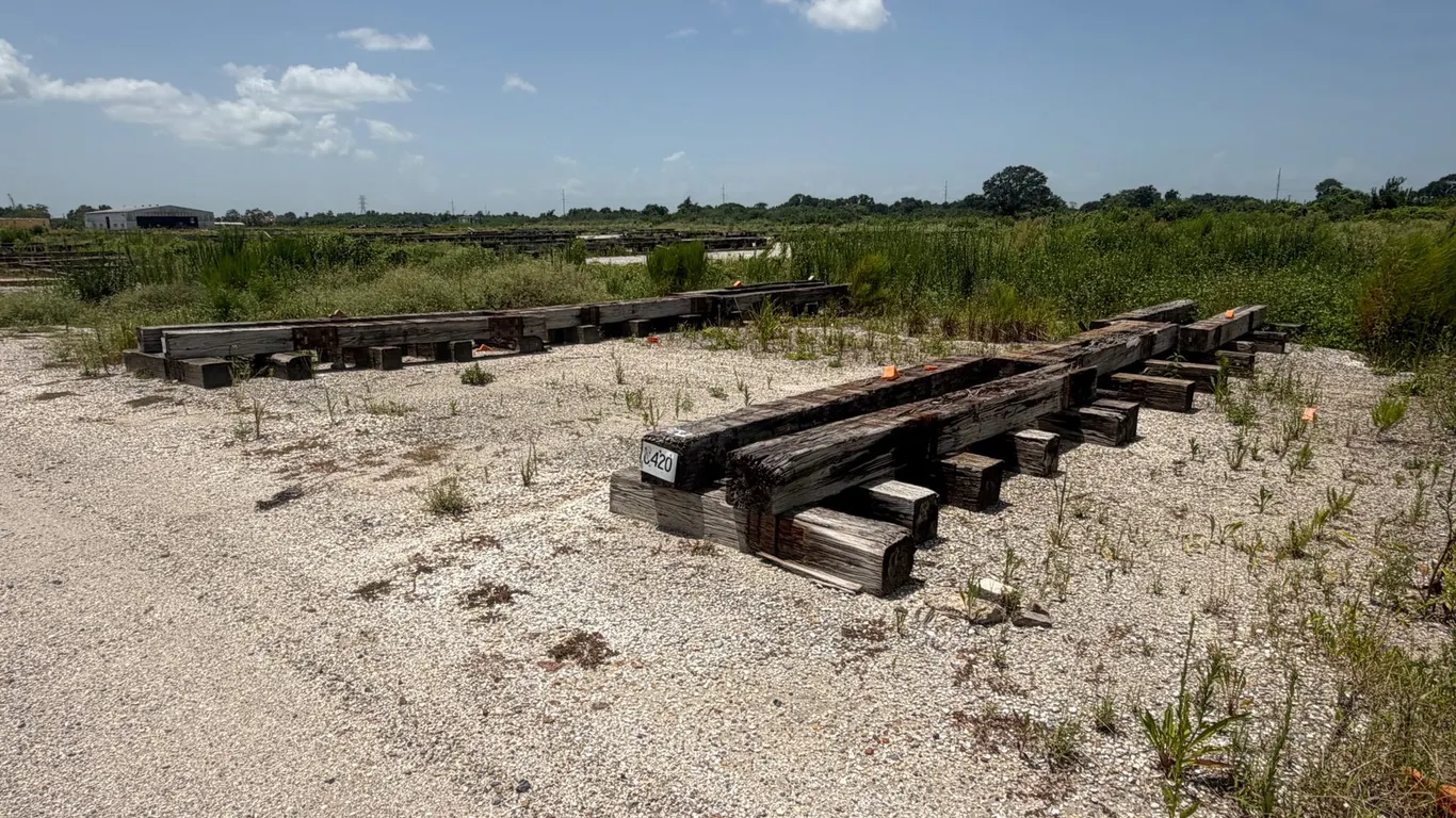 PILE OF RAILROAD TIES