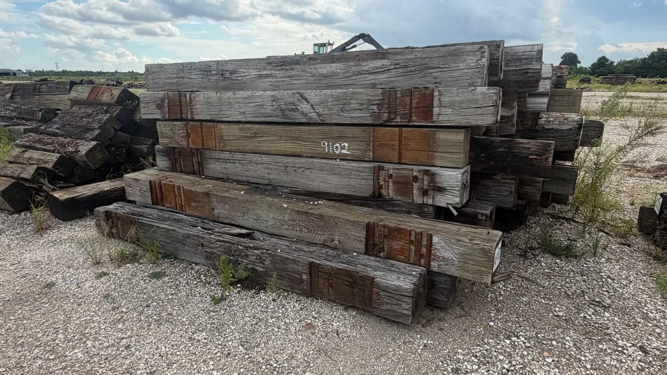 PILE OF RAILROAD TIES