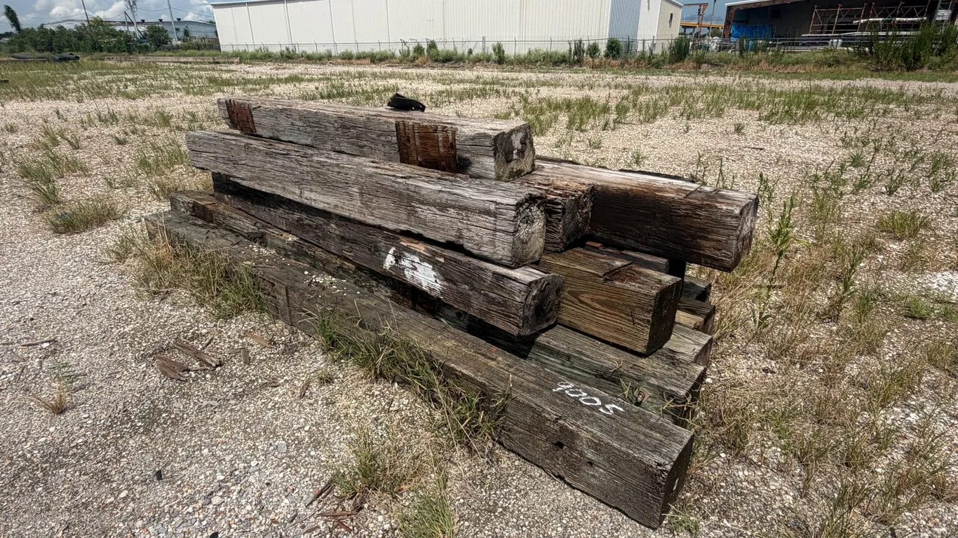 PILE OF RAILROAD TIES