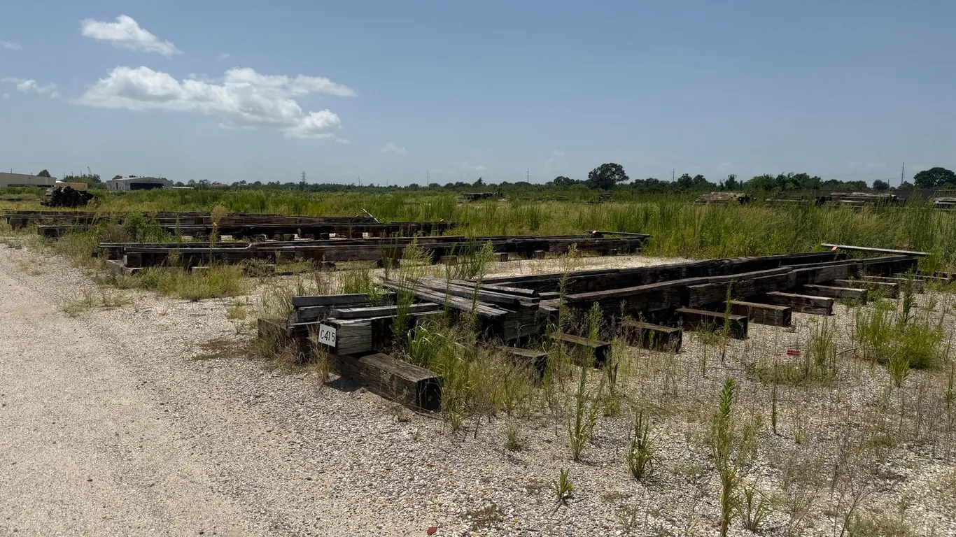 PILE OF RAILROAD TIES