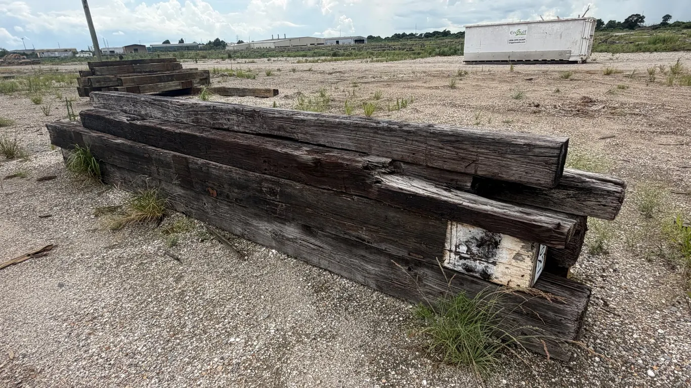 PILE OF RAILROAD TIES