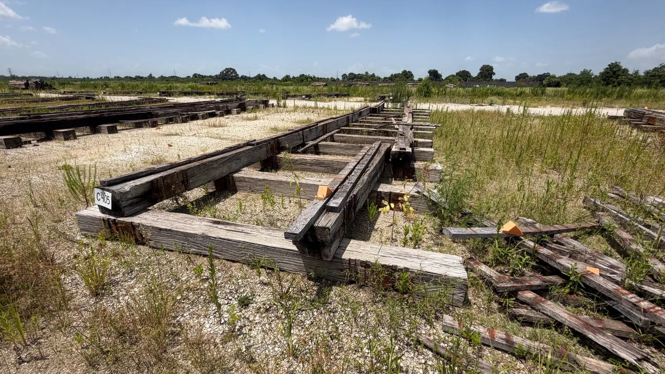 PILE OF RAILROAD TIES