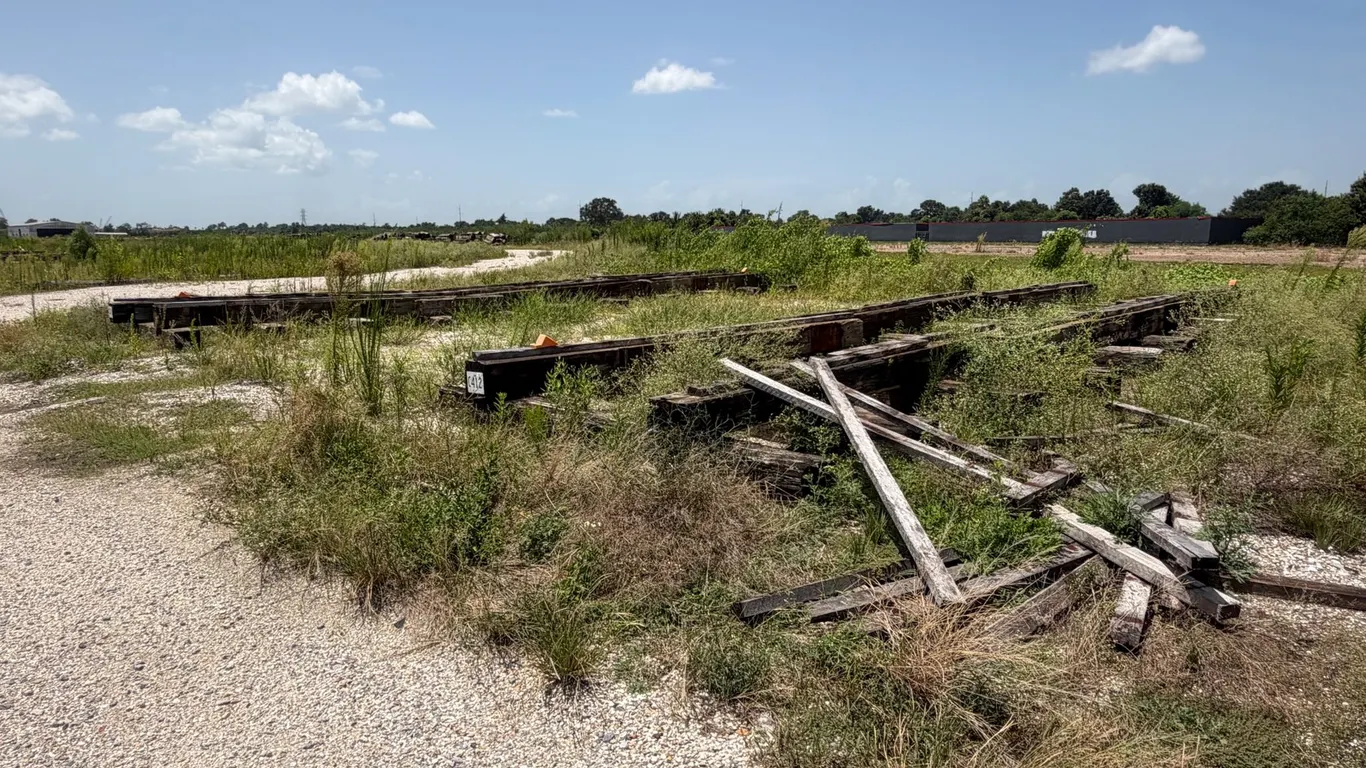 PILE OF RAILROAD TIES