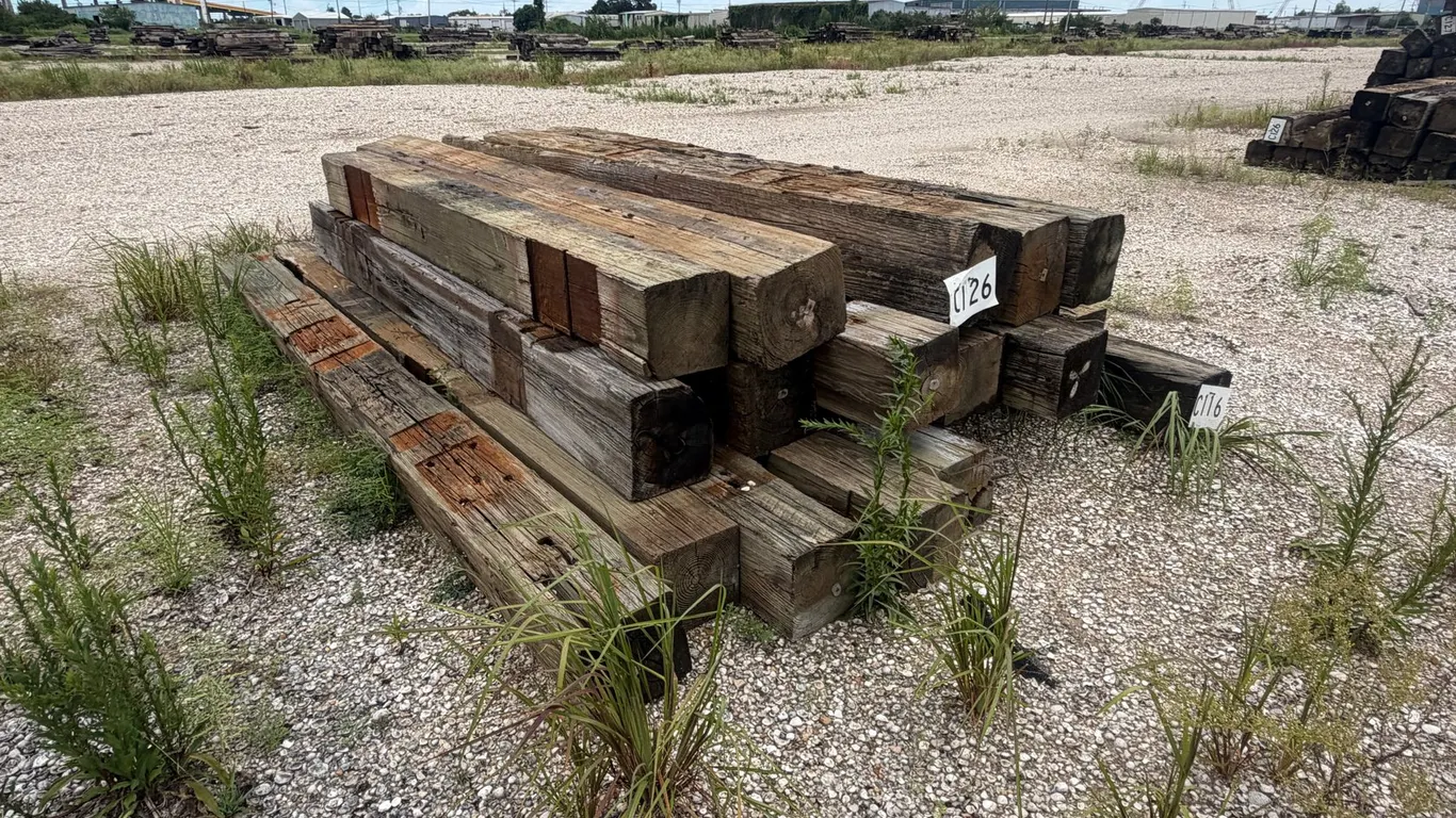 PILE OF RAILROAD TIES
