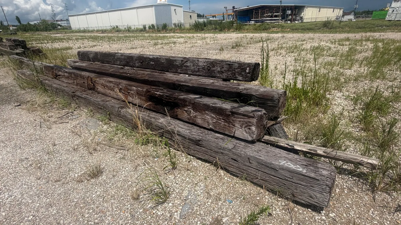 PILE OF RAILROAD TIES