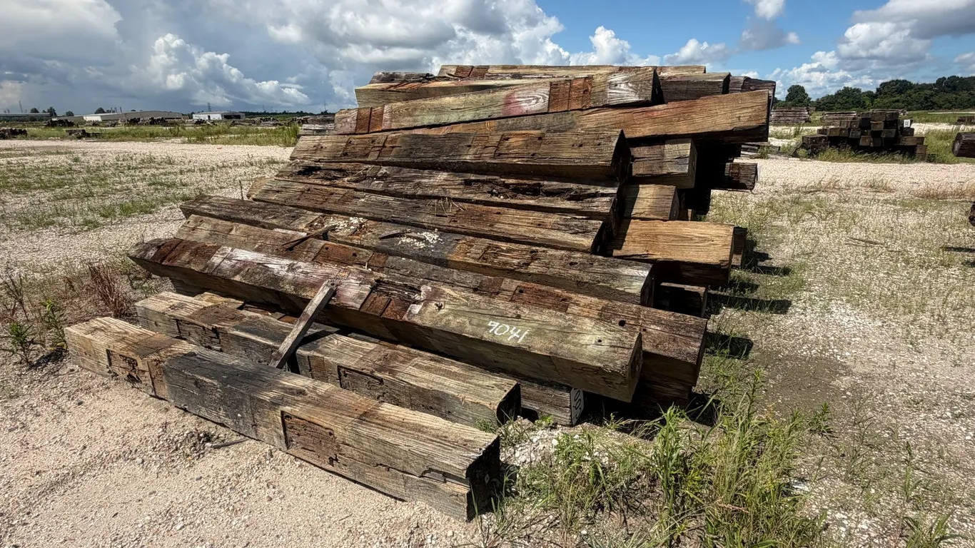 PILE OF RAILROAD TIES