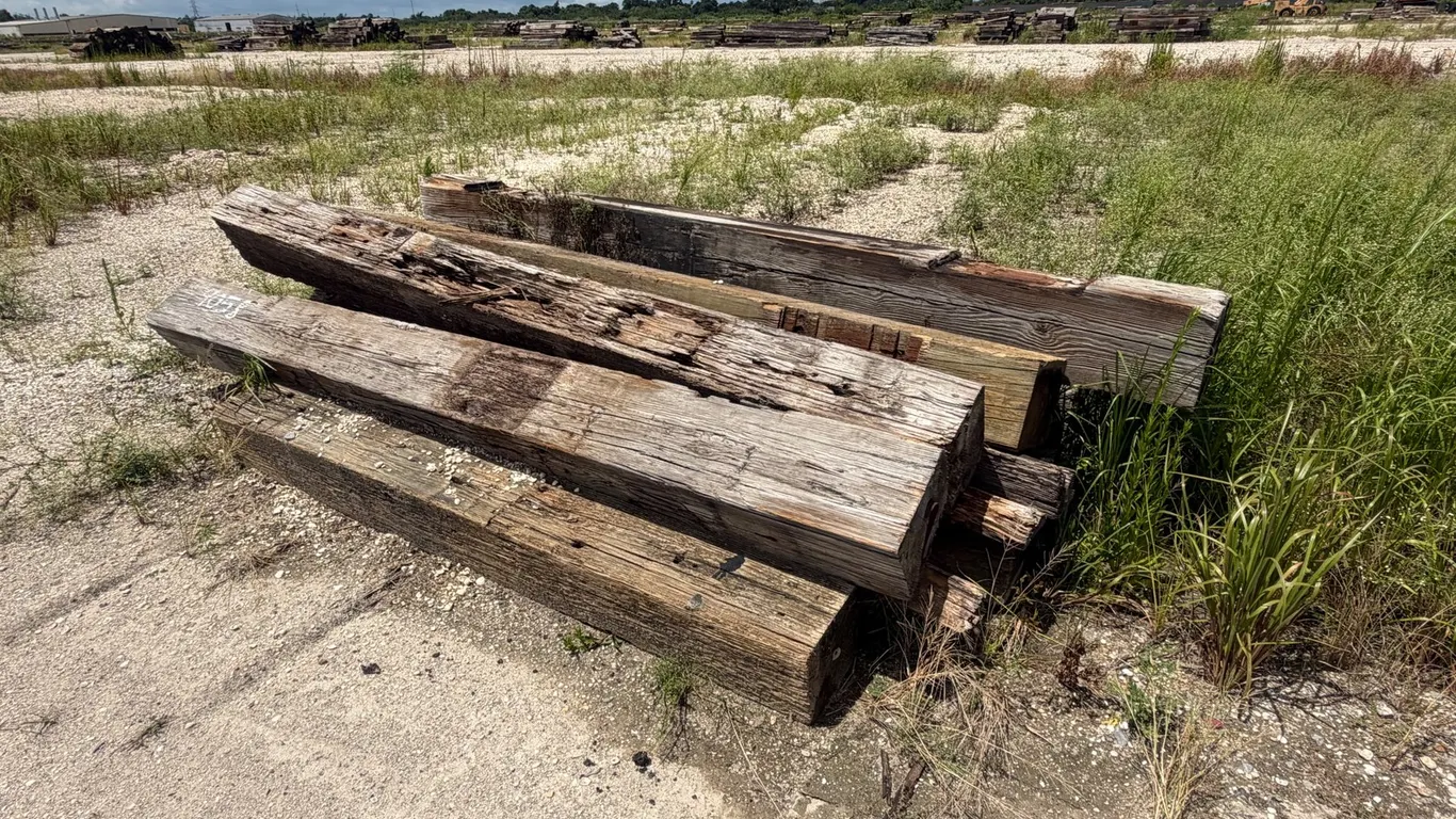 PILE OF RAILROAD TIES