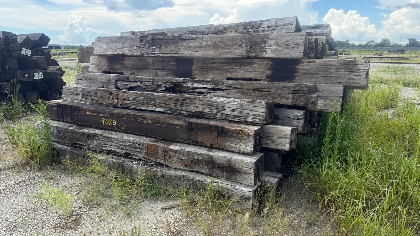 PILE OF RAILROAD TIES