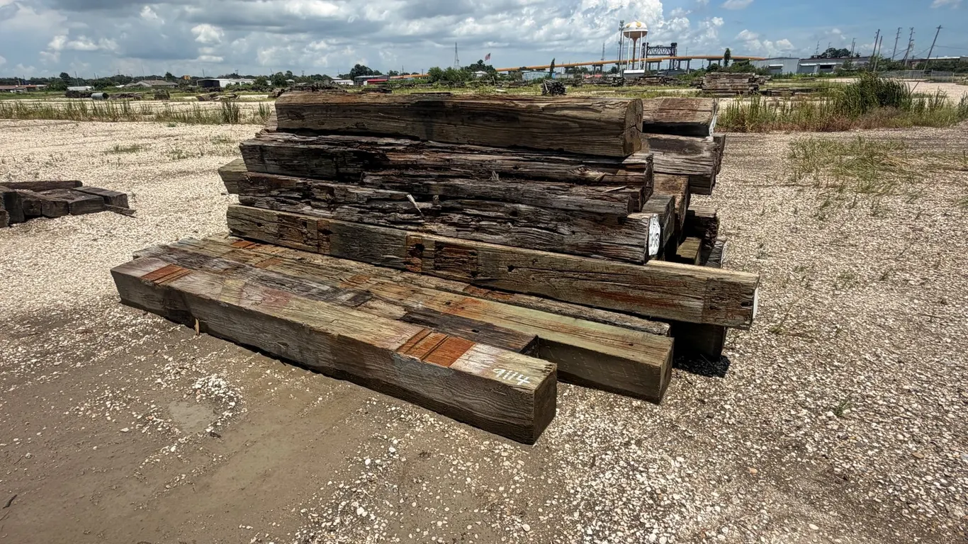 PILE OF RAILROAD TIES