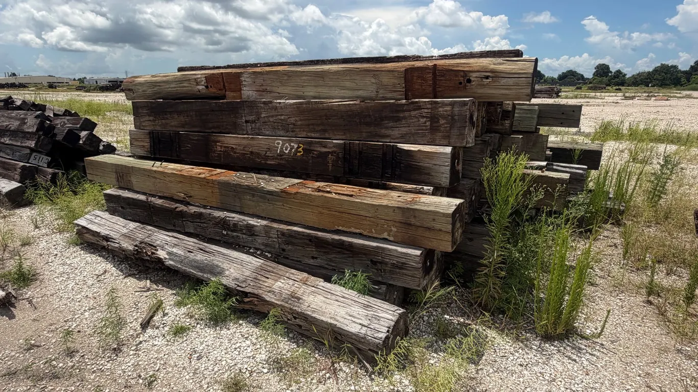 PILE OF RAILROAD TIES