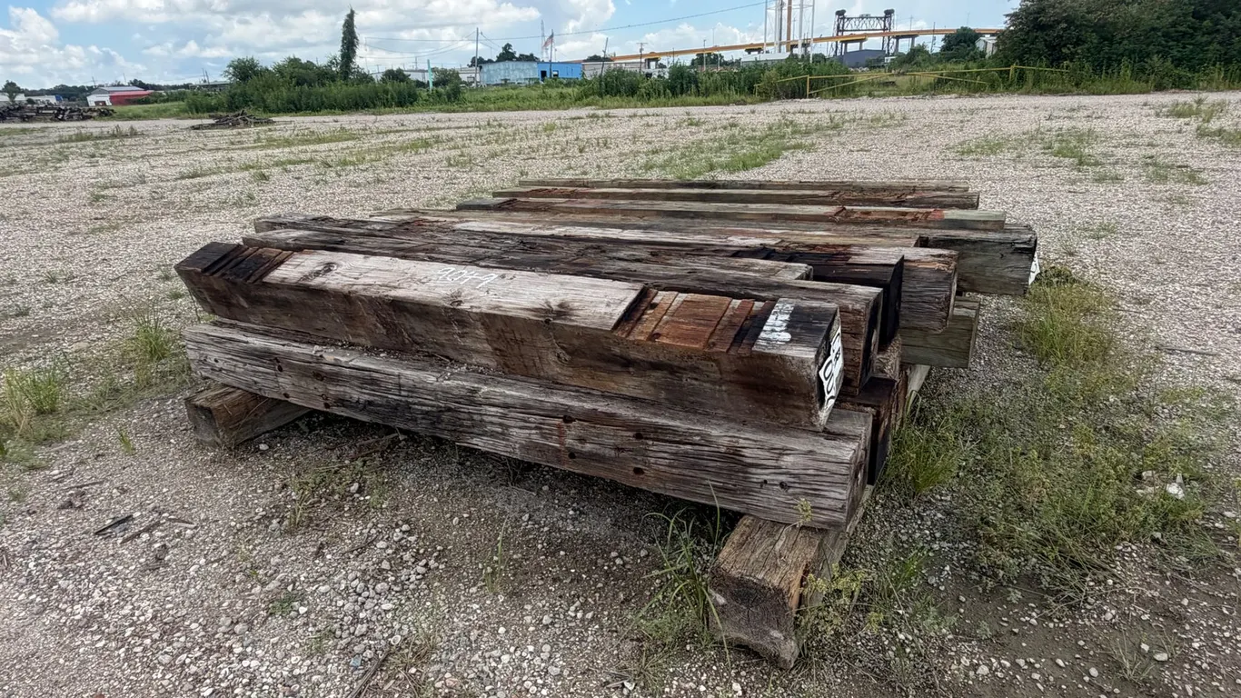 PILE OF RAILROAD TIES