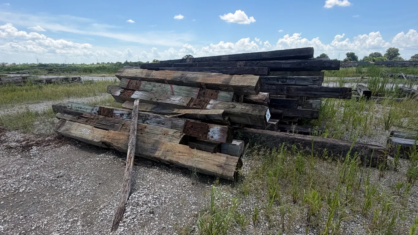 PILE OF RAILROAD TIES
