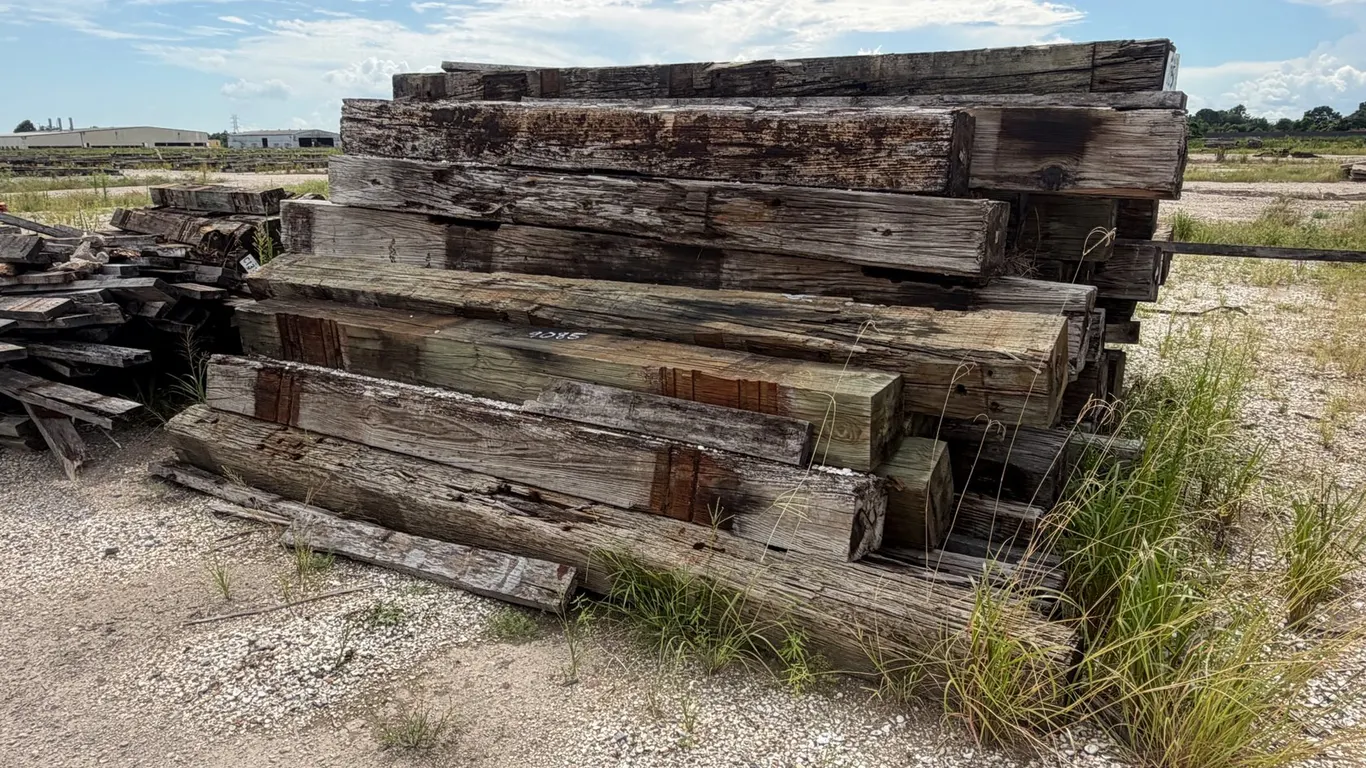 PILE OF RAILROAD TIES