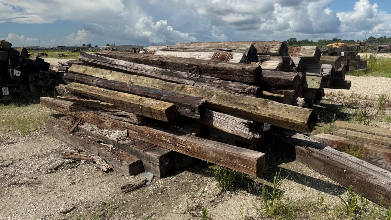 PILE OF RAILROAD TIES