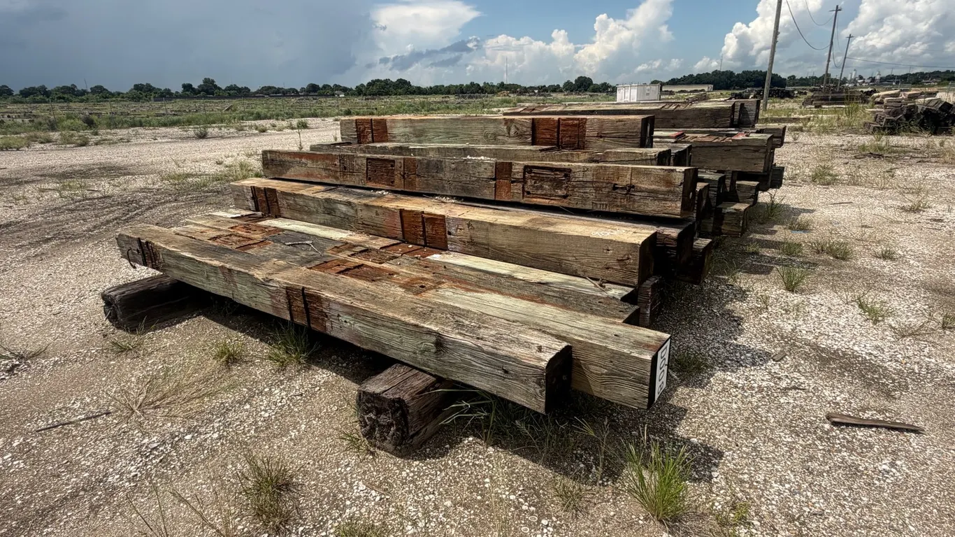 PILE OF RAILROAD TIES
