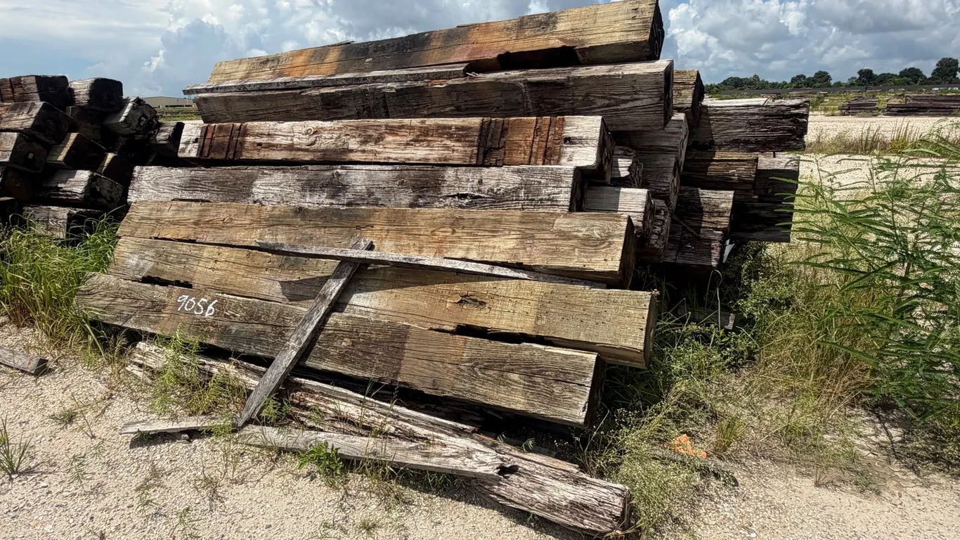 PILE OF RAILROAD TIES