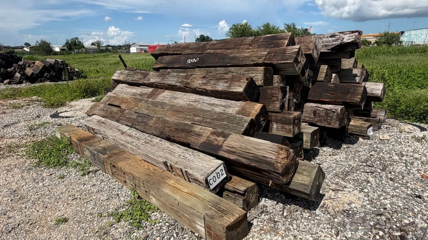 PILE OF RAILROAD TIES
