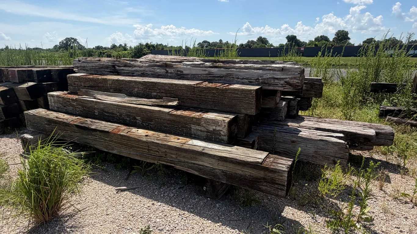 PILE OF RAILROAD TIES