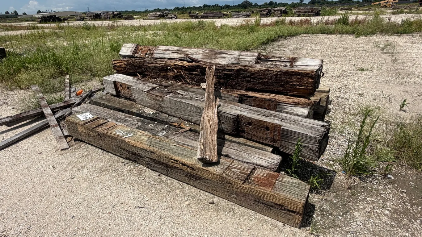 PILE OF RAILROAD TIES