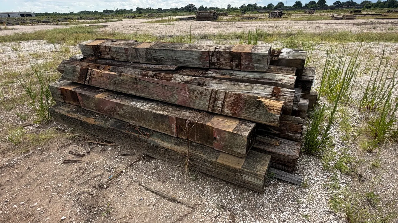 PILE OF RAILROAD TIES
