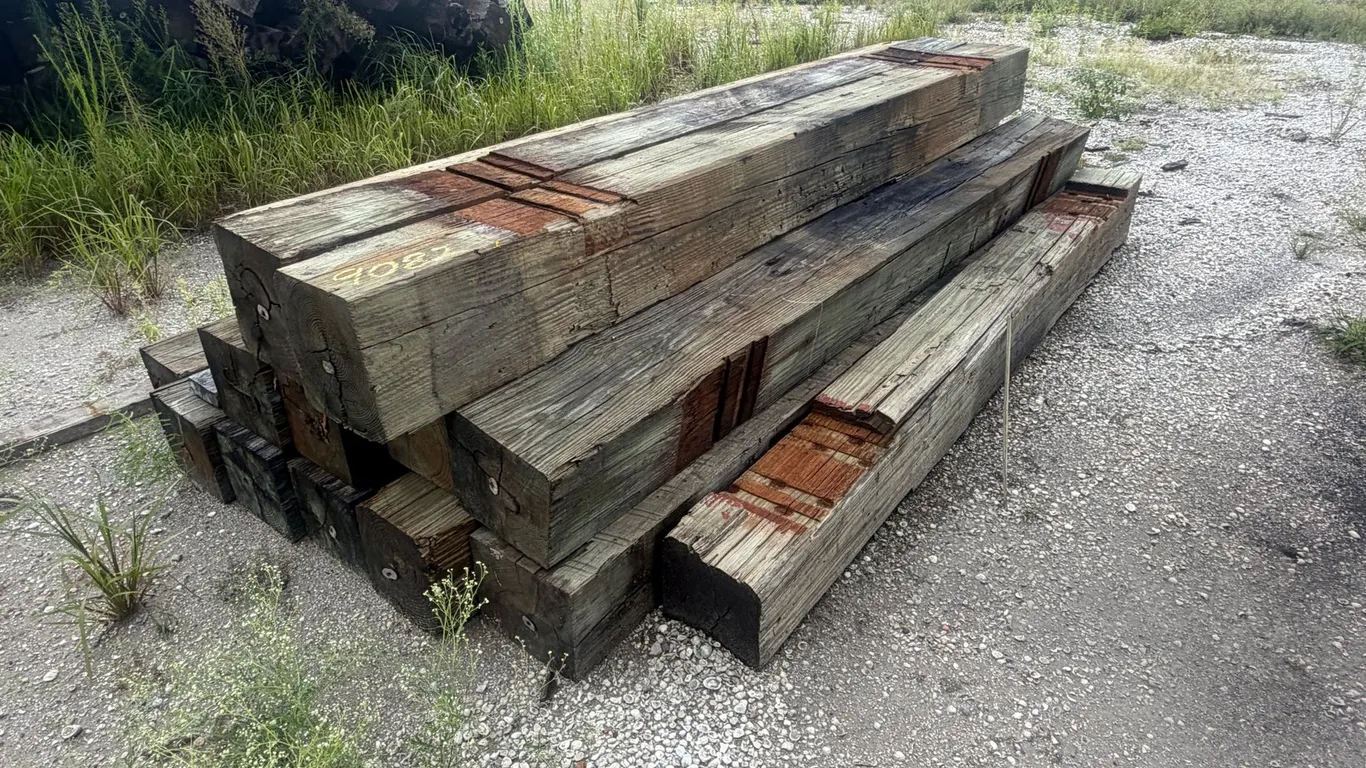 PILE OF RAILROAD TIES