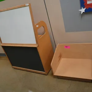 Double-Sided Whiteboard with Cubby Storage